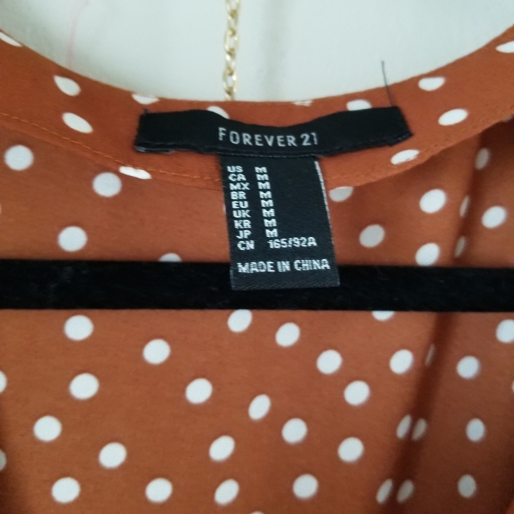 Forever 21 Polka Dot Blouse - Picture 5 of 6
